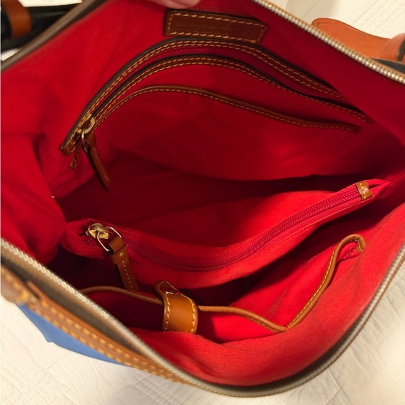 Dooney and Bourke Erica Vibrant Blue Nylon/leather Shoulder Bag 12x9 EUC - Picture 5 of 13